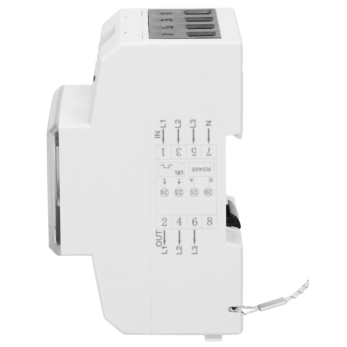 3-phasiger Stromzähler, 80A, RS-485-Anschluss, MID, 4,5 Module, DIN TH-35mm