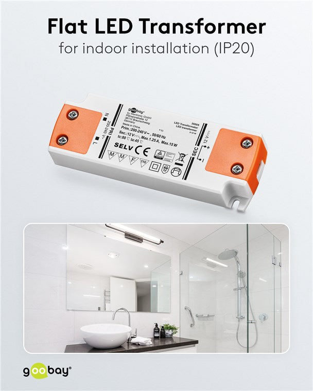LED Trafo 230V auf 12V LED Spot 12V Transformator 15W Gesamtlast LED Treiber 12V DC Gleichspannung LED Driver 12V Trafo kein Flackern