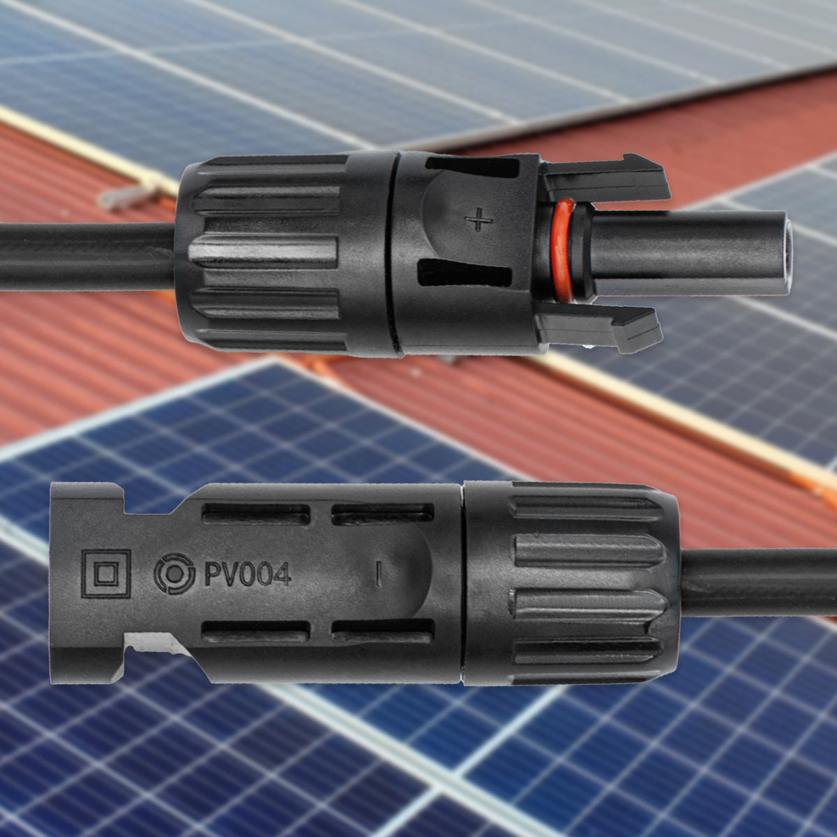 10m 6mm² Solarkabel Verlängerung PV Verbindungskabel Solarstecker Schwarz
