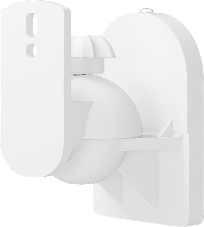 Goobay Wandlautsprecherhalterung – Universalhalterung für Lautsprecher (3,5 kg) – 20° Neigungs- & 70° Schwenkverstellung – sichere und einfache Installation – werkzeuglose Ausrichtung – Weiß