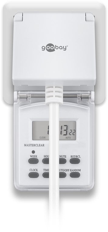 3er-Set Digitale Zeitschaltuhr / IP44 / Programmierbar / Indoor und Outdoor / LCD Display / Leicht zu bedienende / -10°C - 40°C / Dauerbetrieb möglich / Back Up Akku für 4 Tage / Weiß