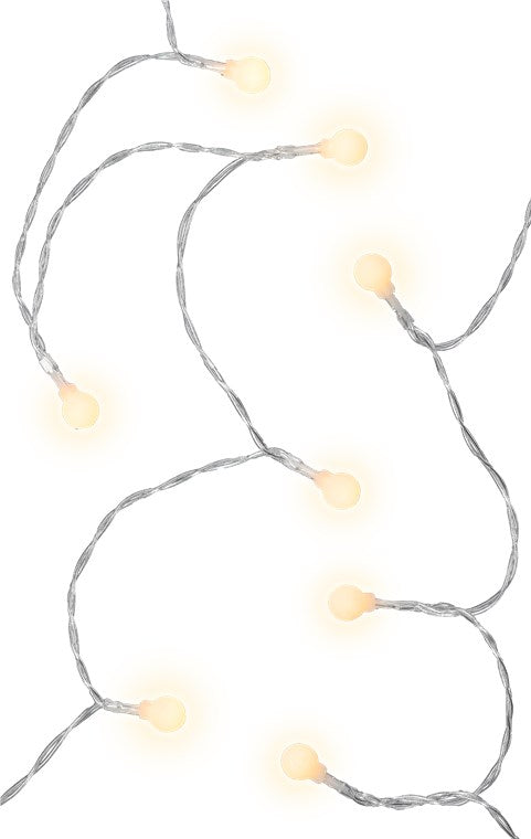 goobay 80er LED-Lichterkette/Lichterkette mit Timerfunktion und 2 Leuchtmodi / Warmweiß (3000 K) / Batteriebetrieben für Innen und Außen / IP44