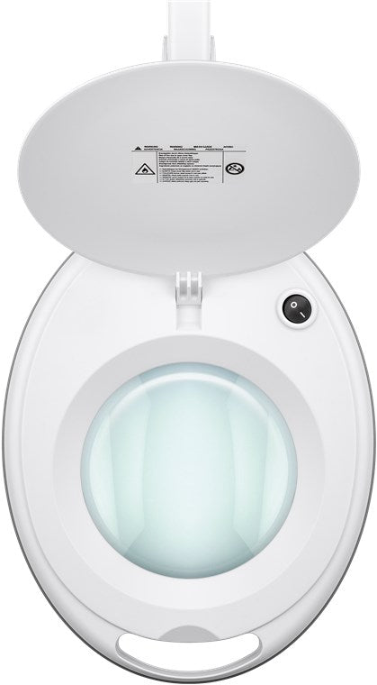 goobay Lupenleuchte / LED Lupenlampe aus Plastik / 8 W Leistungsaufnahme, Farbtemperatur 6500 K / Lichtstrom 650 lm / Betriebsspannung 230 V (AC) 60361, Weiß