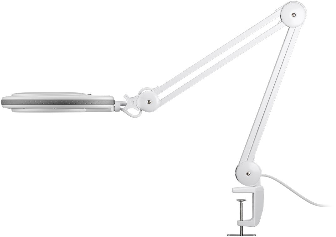 goobay Lupenleuchte / LED Lupenlampe aus Plastik / 8 W Leistungsaufnahme, Farbtemperatur 6500 K / Lichtstrom 650 lm / Betriebsspannung 230 V (AC) 60361, Weiß
