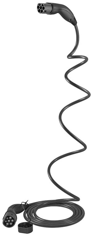 Lapp Mobility Helix Typ 2 Ladekabel 22 KW / Selbstaufrollend / 32 A / 3-Phasig / E-Auto Ladekabel / Mode 3 / 5m, Schwarz