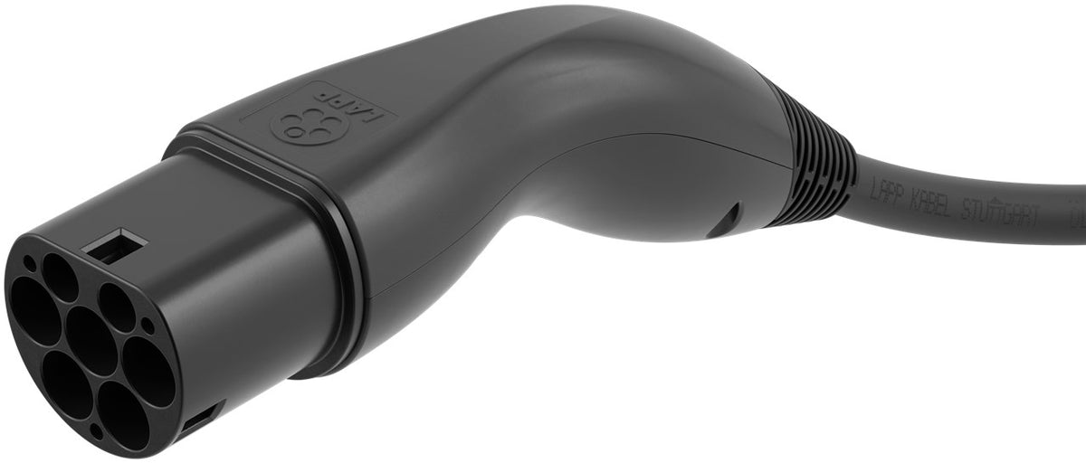 Lapp Mobility Helix Typ 2 Ladekabel 22 KW / Selbstaufrollend / 32 A / 3-Phasig / E-Auto Ladekabel / Mode 3 / 5m, Schwarz