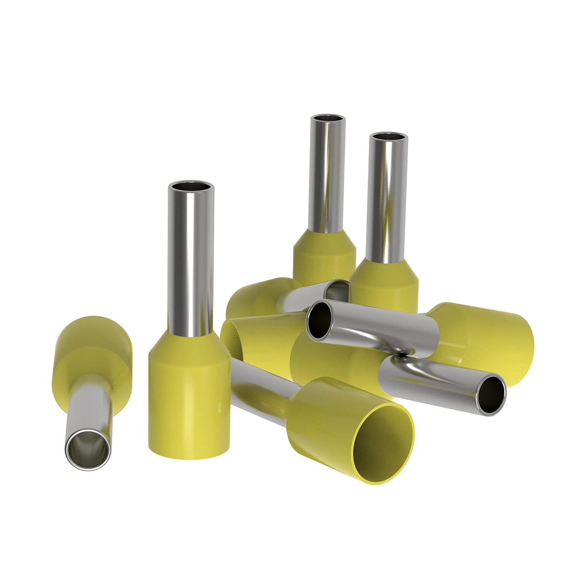 100 Stück Aderendhülsen 6mm² Kabelendhülsen Isolierte Aderhülsen für Drahtverbindung (6mm²x18mm)