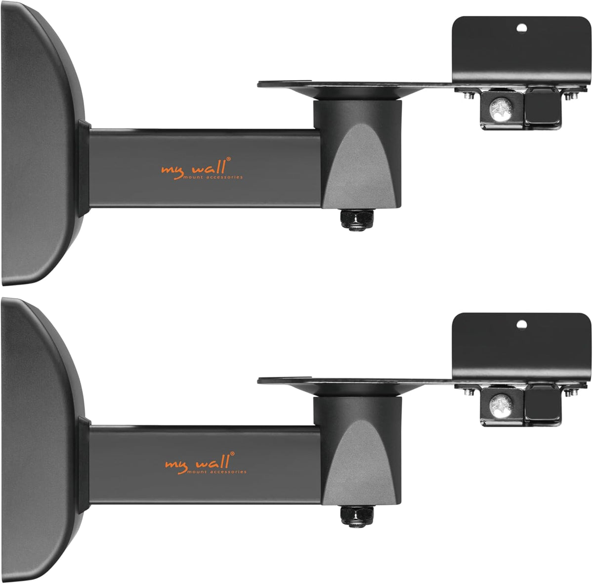 mywall Lautsprecher Wandhalterung HB7L Universale Wandhalterung für Lautsprecher Neigbar und Schwenkbar, Halterung für Boxen mit Belastung bis 15 kg, Boxenhalterung, Speaker Wall Mount, 2er Set