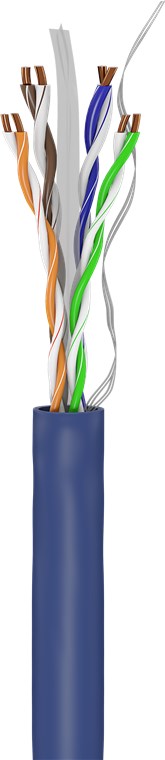 50m CAT 6A Installationskabel 4x2xAWG 23/1 U/UTP blau