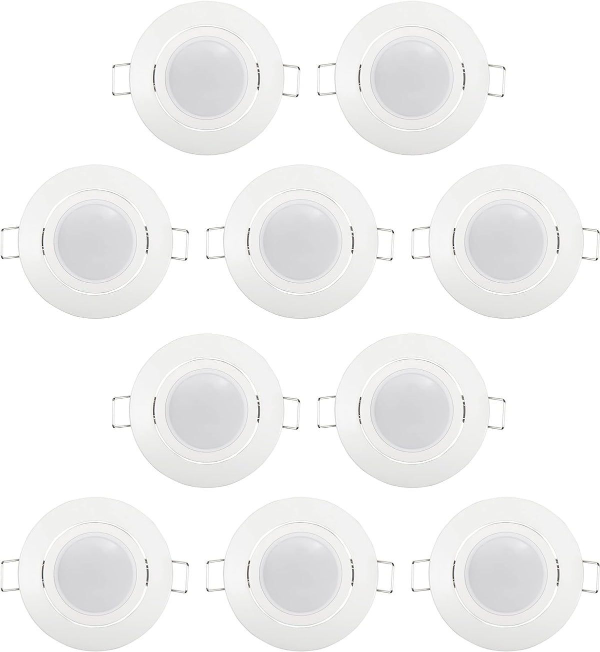 Einbauleuchten-Set McShine, 10xRahmen, 10xLED-Modul, 5W, 440lm, 230V, weiß