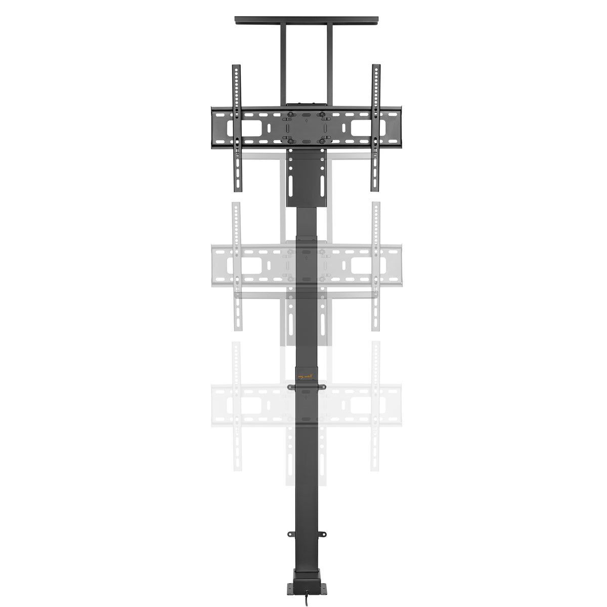 MyWall HP63-1 elektrischer TV Lift zum Einbau in Möbel für 37-65" Bildschirme (mit Fernbedienung, für 94-165cm TVs, max. 60kg Belastbarkeit)