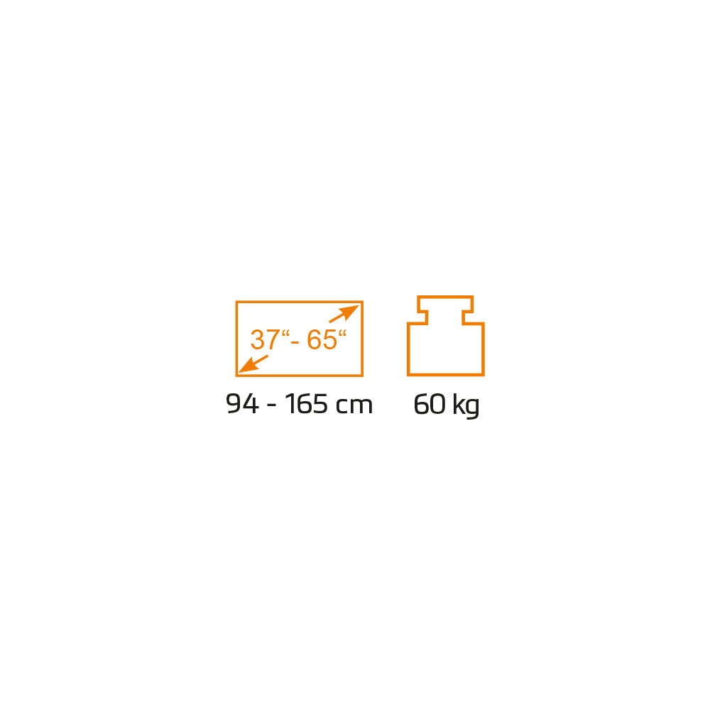MyWall HP63-1 elektrischer TV Lift zum Einbau in Möbel für 37-65" Bildschirme (mit Fernbedienung, für 94-165cm TVs, max. 60kg Belastbarkeit)