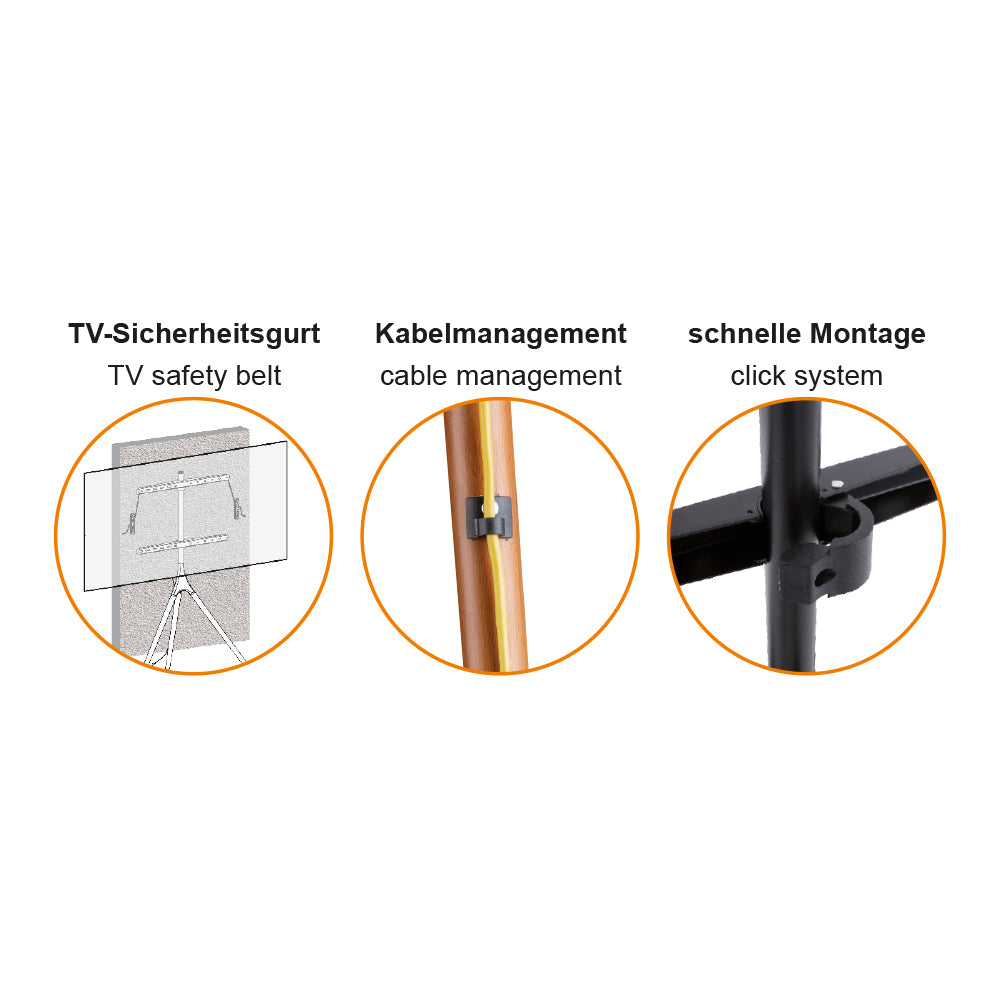 My Wall HT 22L TV-Standfuß 81,3cm (32) - 190,5cm (75) Bodenständer, Drehbar, Höhenverstellbar / Nussbaum dunkel