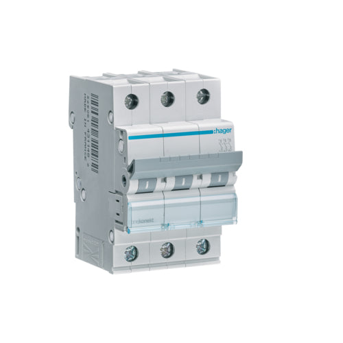 HAGER MCN316 Leitungsschutzschalter 3 polig 6kA C-Charakteristik 16A 3 Module