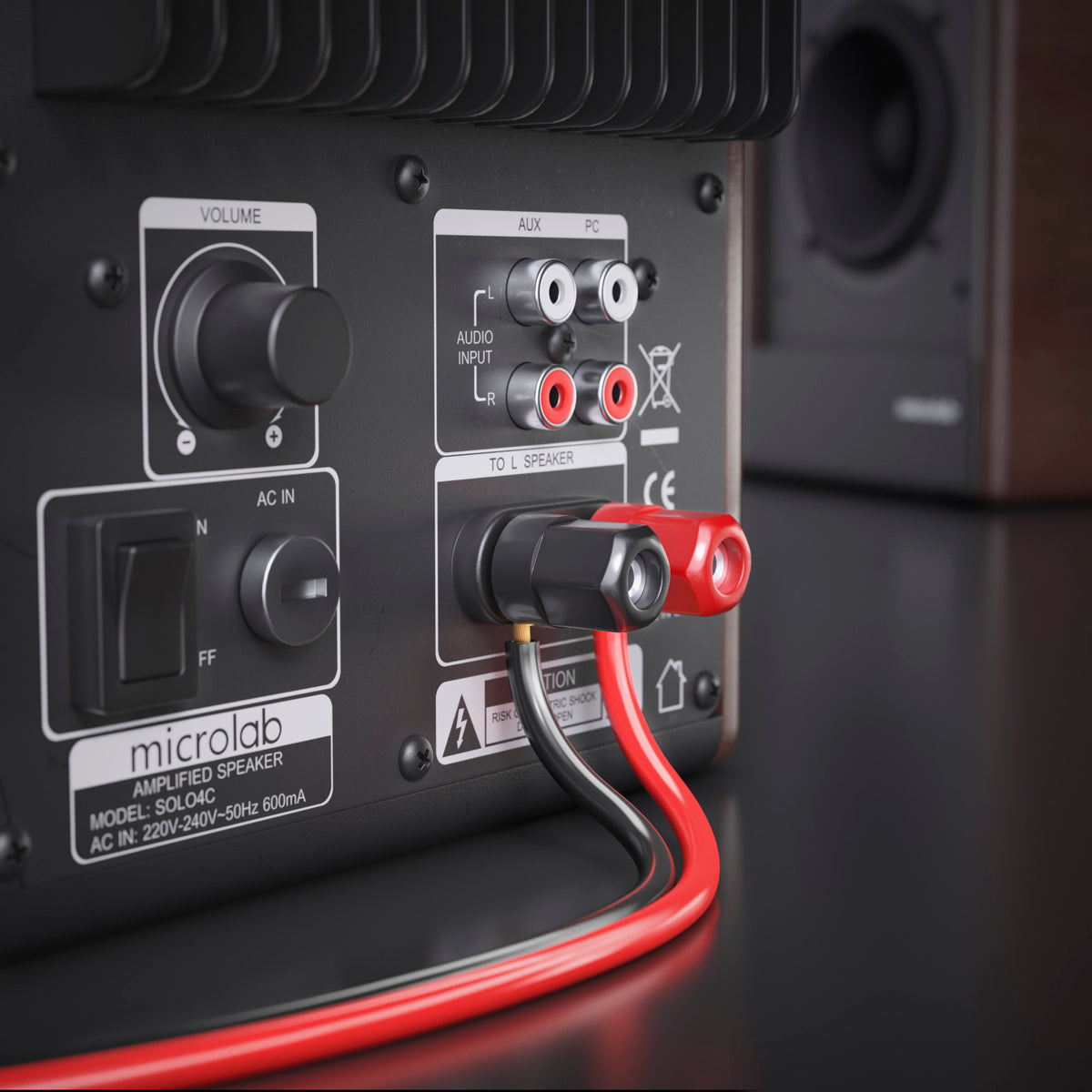 MANAX Lautsprecherkabel rot / schwarz 2x 1,50mm² – 50 Meter Ring | CCA-Kupfer Boxenkabel für klaren Sound bei HiFi, Heimkino und Car-HiFi mit Polaritätskennzeichnung