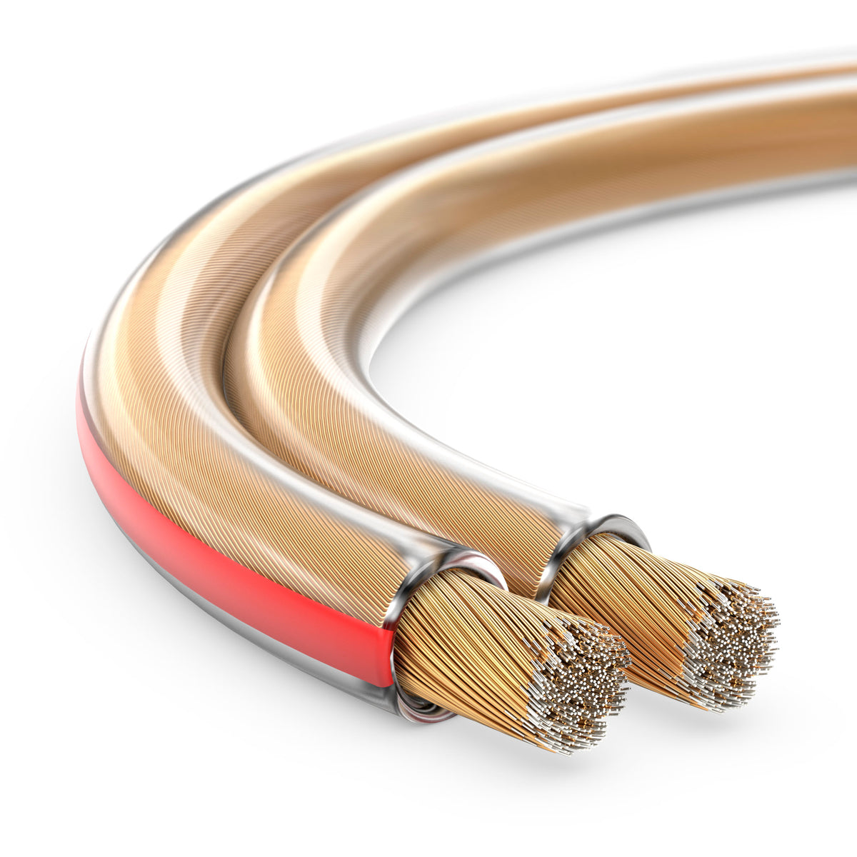 MANAX Lautsprecherkabel Transparent 2x 0,75mm² – 100 Meter Spule | CCA-Kupfer Boxenkabel für klaren Sound bei HiFi, Heimkino und Car-HiFi mit Polaritätskennzeichnung