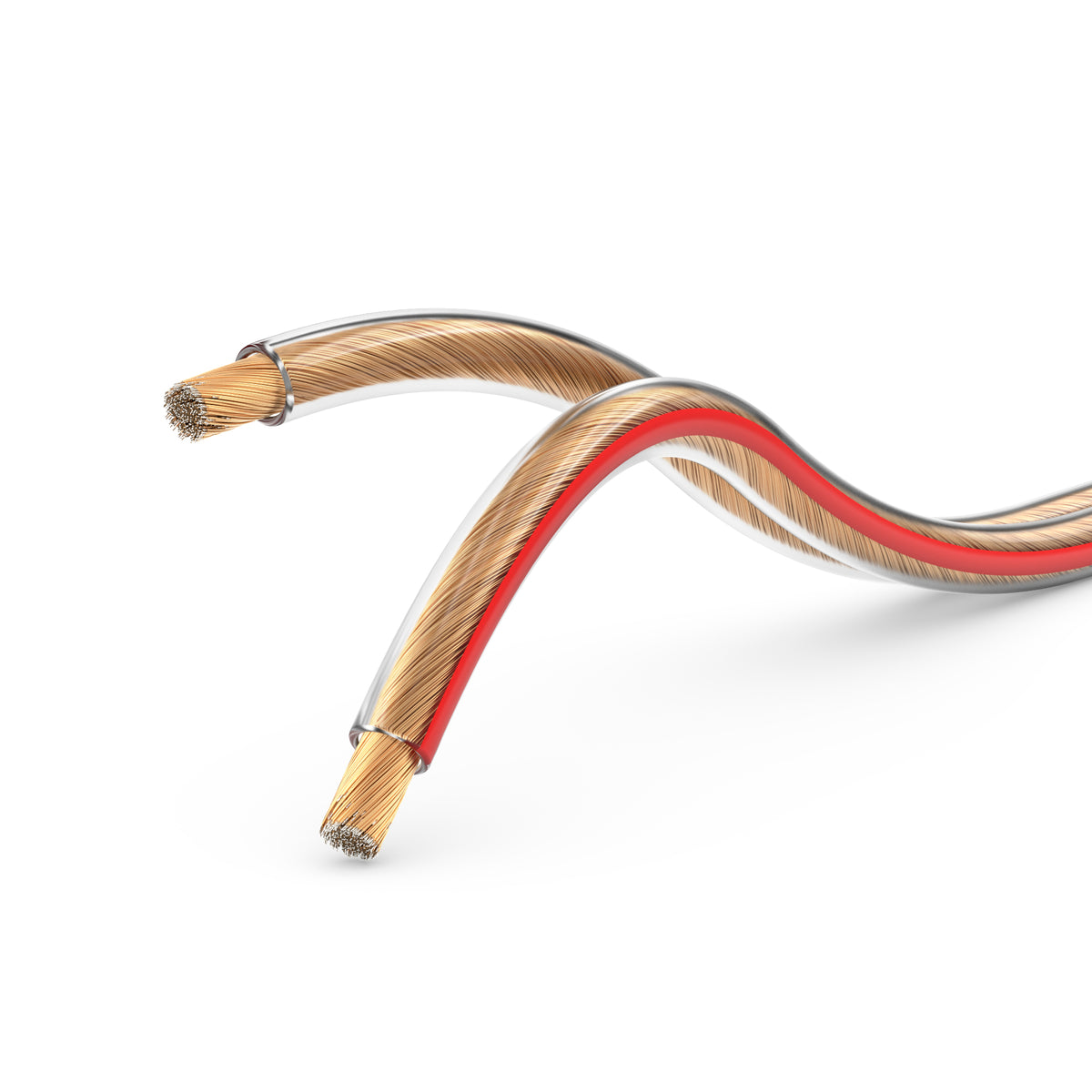 10m 2x1,5mm² Lautsprecherkabel CCA I Boxenkabel isoliert transparent mit Polaritätskennzeichnung I LS-Kabel als Meterware für Stereoanlage etc.