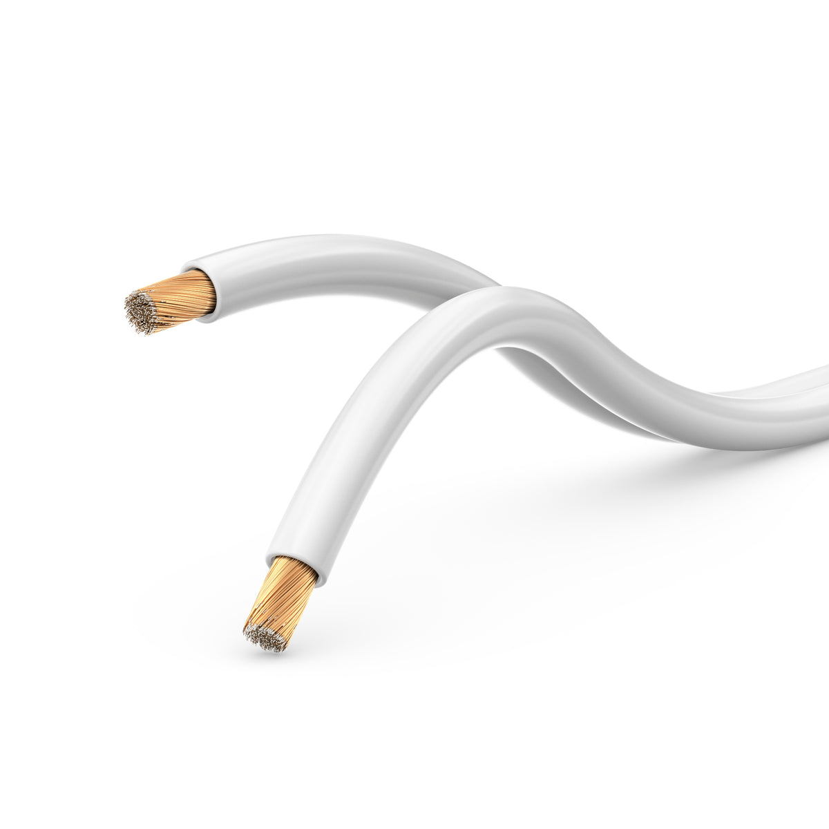100m 2x0,75mm² Lautsprecherkabel CCA I Boxenkabel isoliert weiß mit Polaritätskennzeichnung I LS-Kabel als Meterware für Stereoanlage etc.