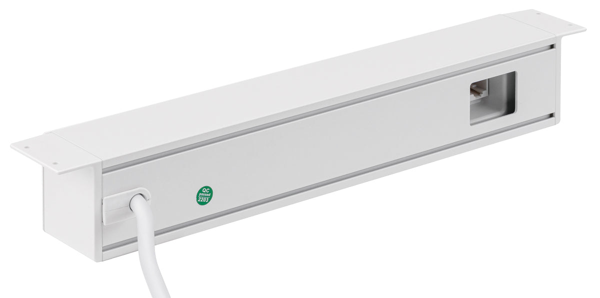 Tischsteckdose NV64L 3-Fach Schutzkontakt mit 2X USB und 2X LAN Anschluss, Mehrfachsteckdose für Zuhause Anschraubbar, Knopf zum EIN- und Ausschalten, Steckdosenleiste mit 1,8m Kabel